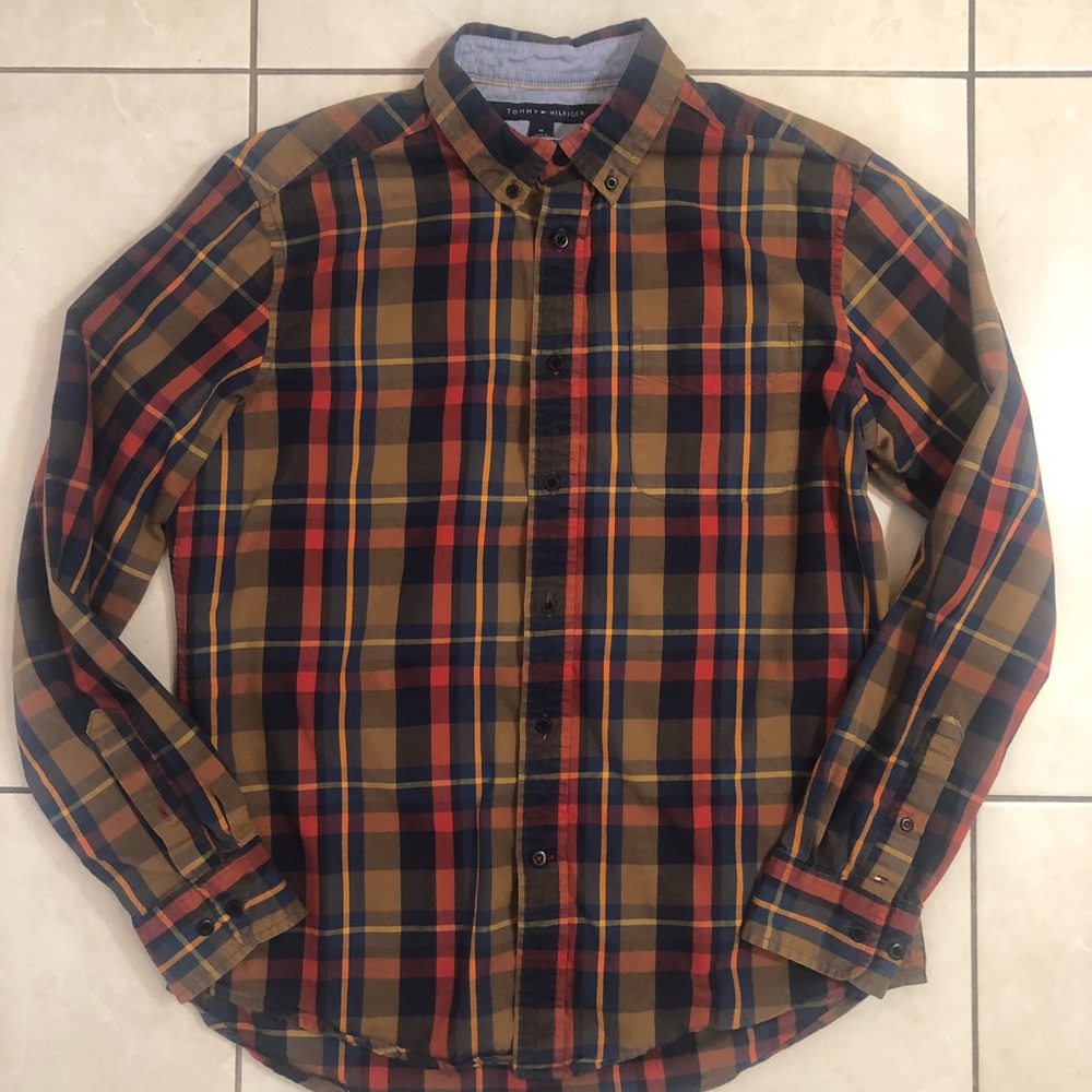 Plaid Button-Up Shirt